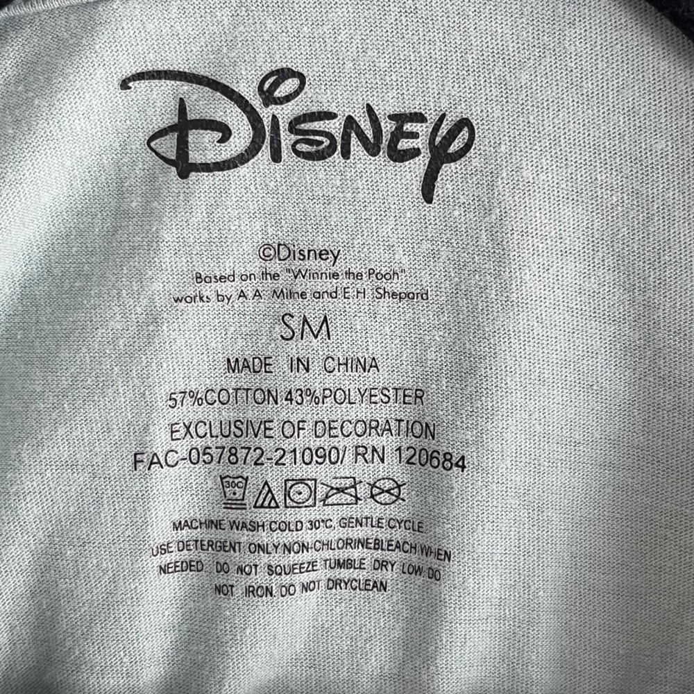 Disney Winnie the Pooh Aesthetic Graphic Tee Womens S M Sage Green Embroidered - Picture 4 of 4